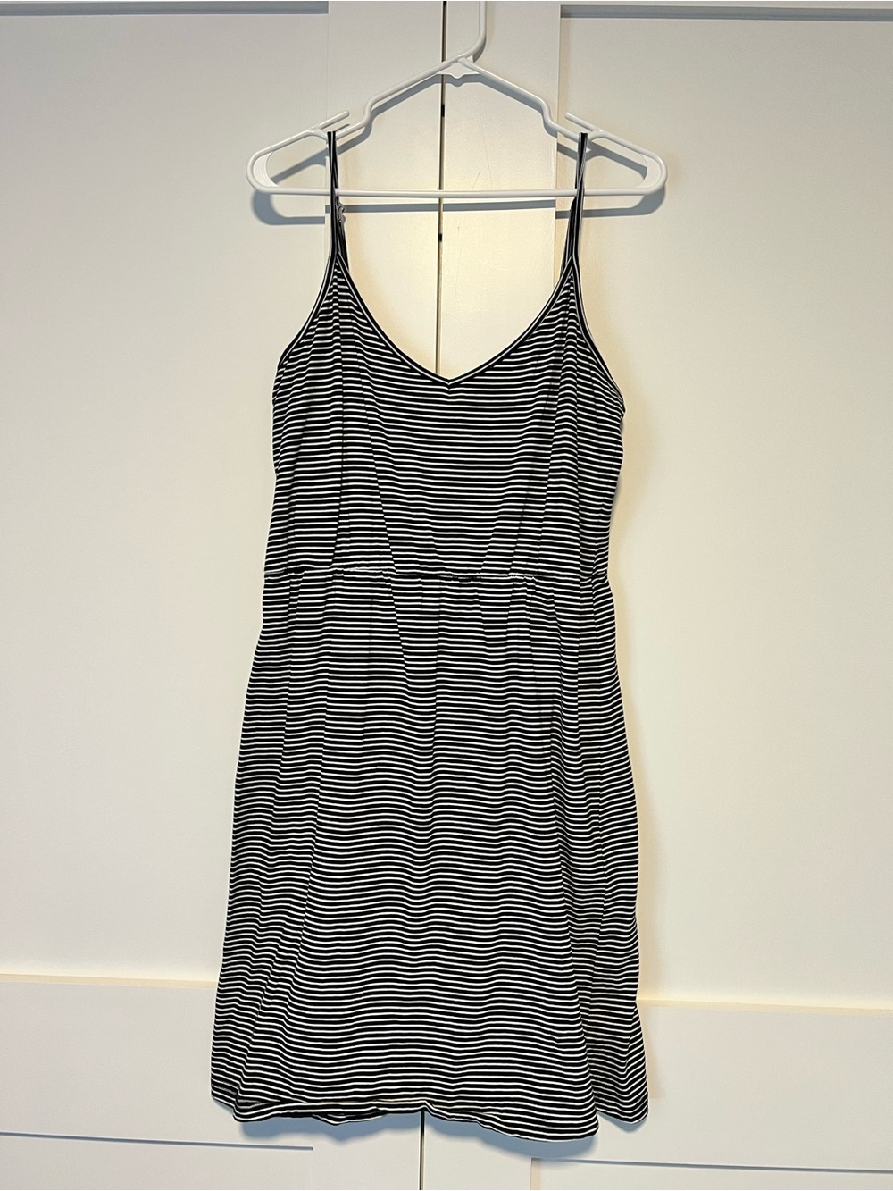 Noisy May Black and White Striped Mini Dress